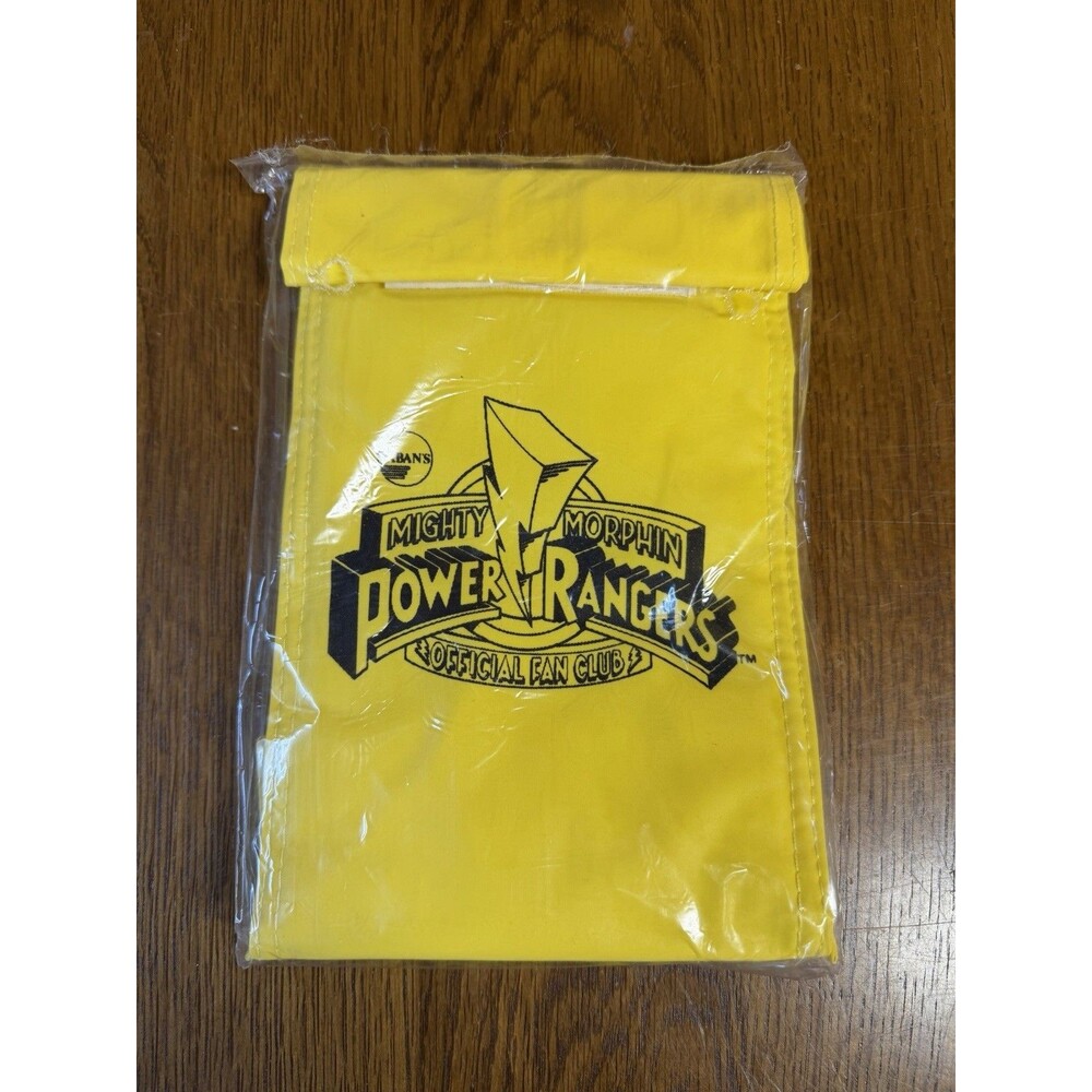 Mighty Morphin Power Rangers Insulated Kids Lunch Bag Yellow/Black Flip Top